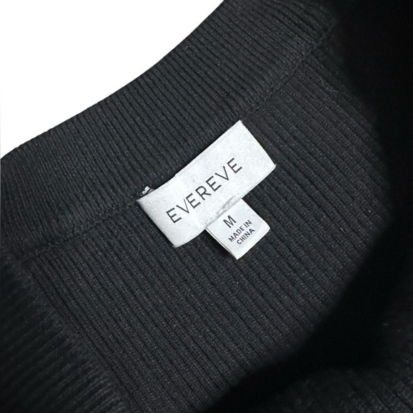 Evereve Miley ribbed bodice wide leg black floral Jumpsuit size M - Picture 5 of 6